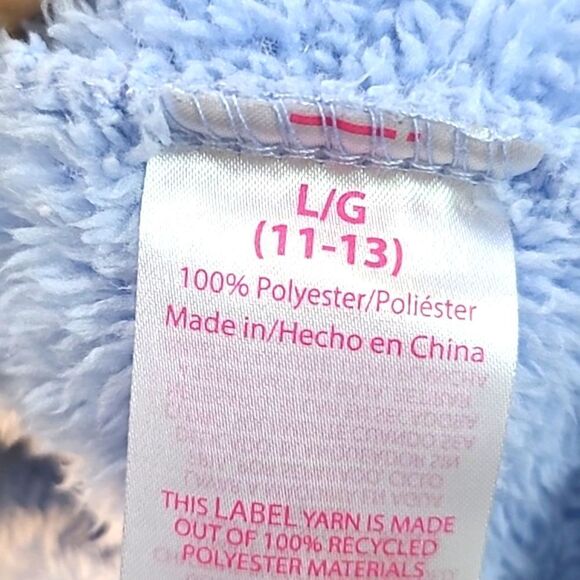 No Boundaries Blue Turtleneck Sherpa Jacket Handwarmers Sz L(11-13) Juniors NWOT - Picture 10 of 10